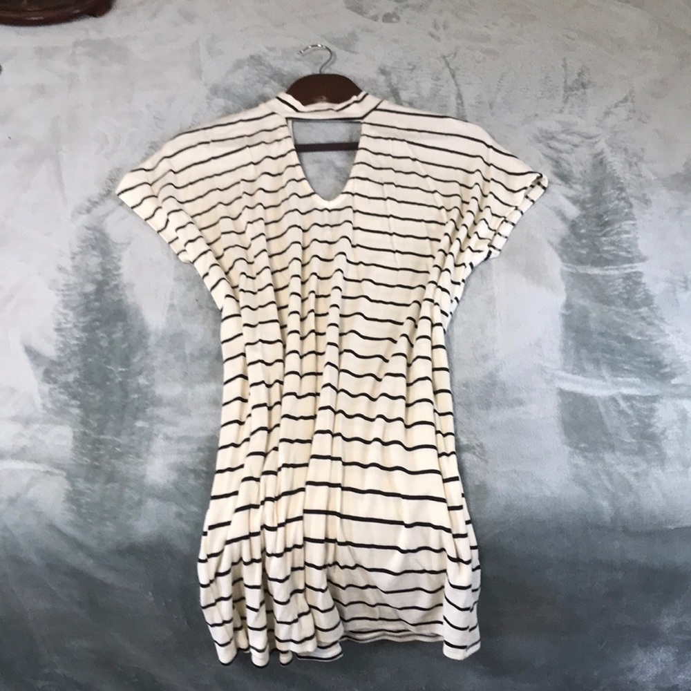 Striped dress or long sweater top